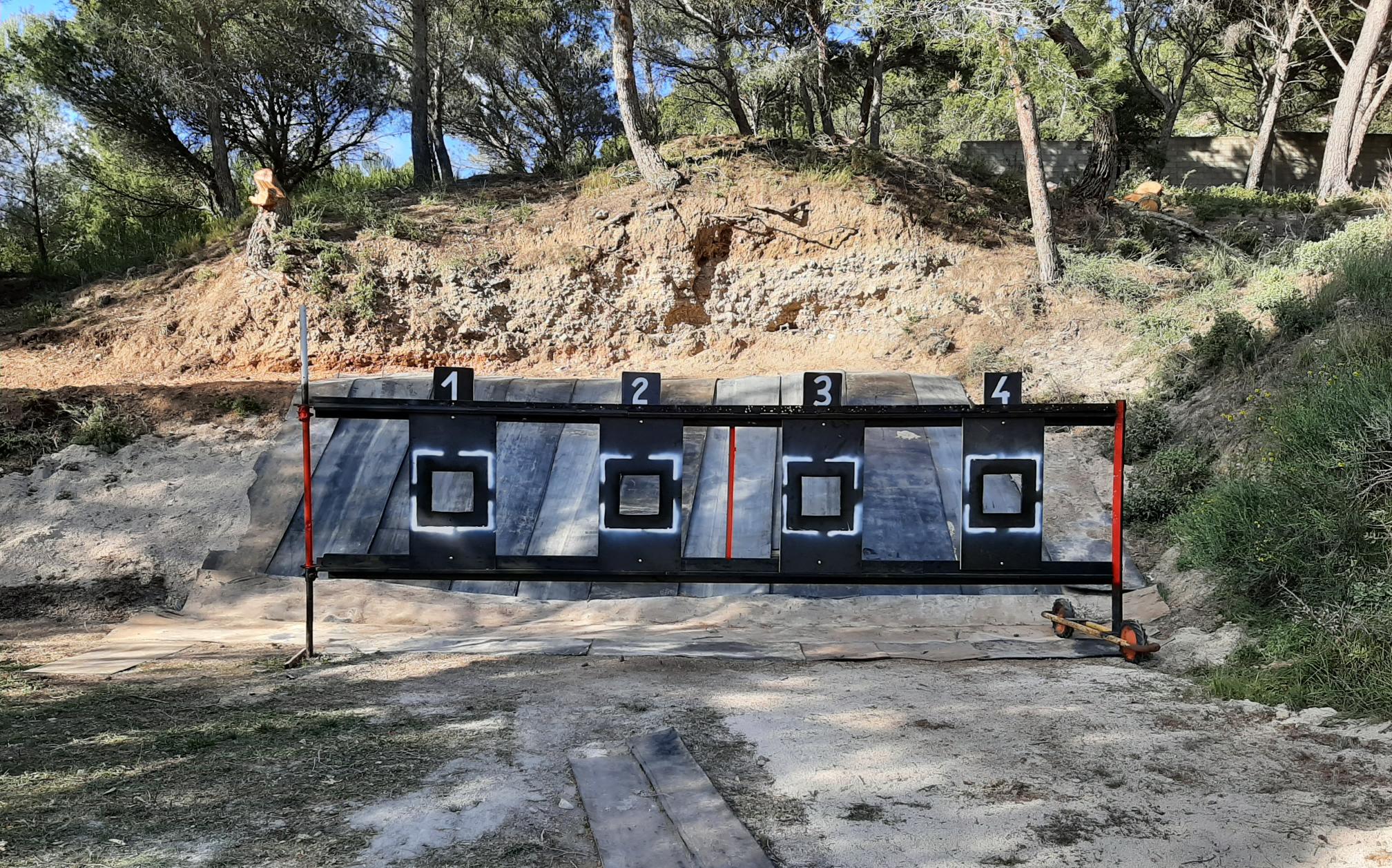 Travaux des buttes de TIR